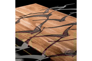 Décoration murale Migration - Noir et naturel