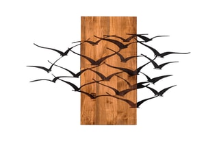 Décoration murale Migration - Noir et naturel