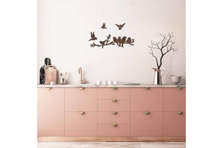 4 décorations murales Rusty Birds - Marron