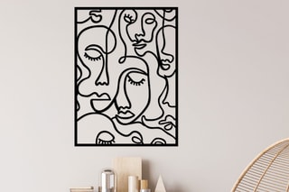 Décoration murale Faces - Noir