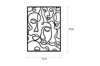 Décoration murale Faces - Noir