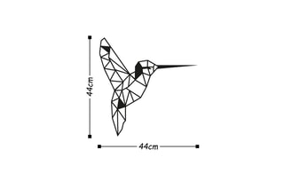 Décoration murale Bird - 44 x 44 cm - Noir
