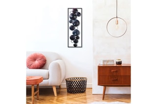 Décoration murale Space - 32 x 90 cm - Noir et bleu marine