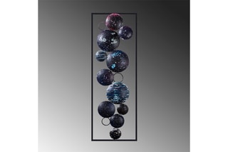 Décoration murale Space - 32 x 90 cm - Noir et bleu marine