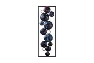 Décoration murale Space - 32 x 90 cm - Noir et bleu marine