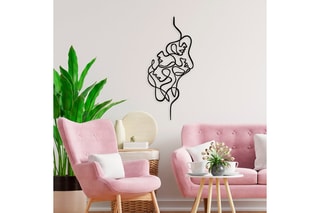 Décoration murale Faces - 40 x 100 cm - Noir