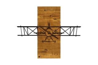 Décoration murale en bois Teyyare - 58 x 70 cm - Naturel et noir 