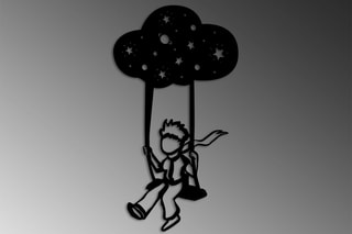 Décoration murale Petit Prince - Noir