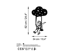 Décoration murale Petit Prince - Noir
