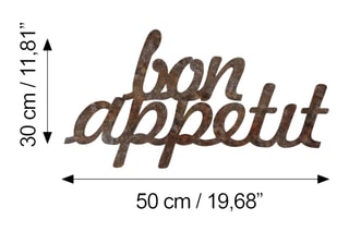 Décoration murale Rusty Bon Appetit - Laiton antique