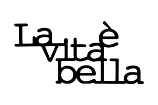 Décoration murale Vita E Bella 1 - Noir