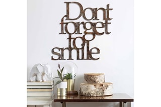 Décoration murale Rusty Dont Forget For Smile - Marron