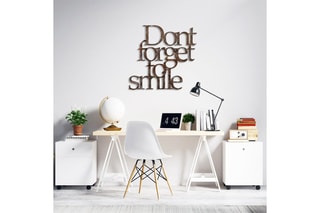 Décoration murale Rusty Dont Forget For Smile - Marron