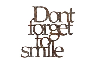 Décoration murale Rusty Dont Forget For Smile - Marron