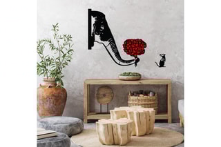 2 décorations murales Banksy Metal 04 - Noir