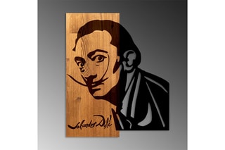 Décoration murale en bois Salvador Dali - Naturel et noir