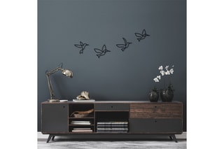 4 décorations murales Birds - Noir