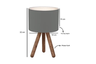 Lampe à poser Ayd - Gris foncé