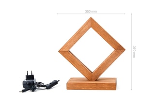 Lampe à poser LED en bois - Naturel