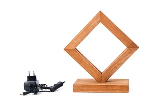 Lampe à poser LED en bois - Naturel