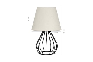 Lampe à poser Ayd - Blanc et noir