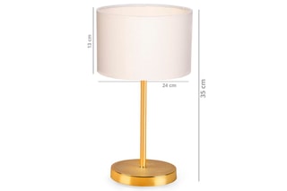 2 lampes à poser Ayd - Blanc et doré