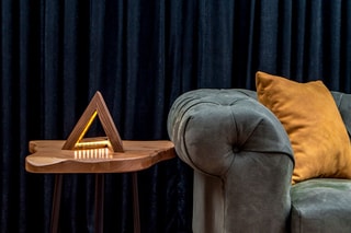Lampe à poser en épicéa KN02 - Naturel