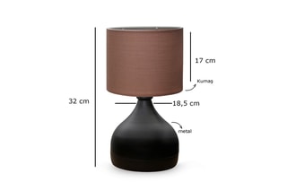 Lampe à poser Ayd Noir et marron