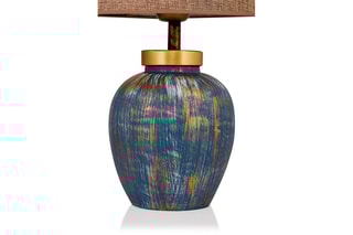 Lampe à poser TM167 - Bleu et marron