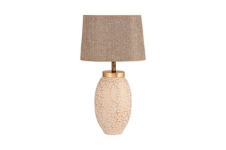 Lampe à poser -  Crème et doré