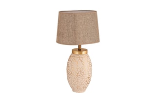 Lampe à poser -  Crème et doré