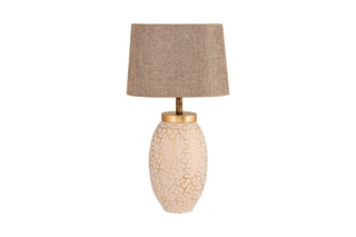 Lampe à poser -  Crème et doré