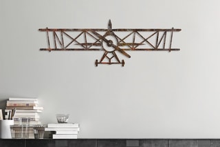 Sticker Rusty Airplane - Marron