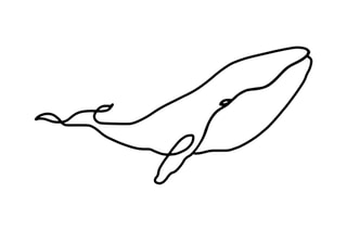 Décoration murale Whale - Noir