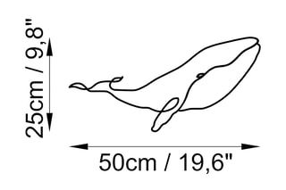 Décoration murale Whale - Noir