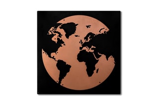 Décoration murale My World 2 - 50 x 50 cm - Noir et cuivré