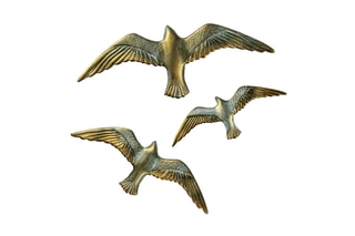 3 stickers Flying Seagulls 3D - Doré