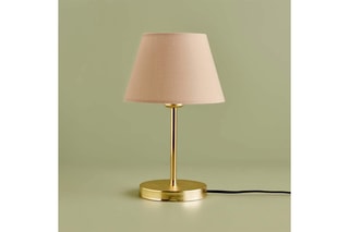 Lampe à poser Palmier - Beige et doré - 40 W