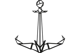 Décoration murale Anchor 2 - 52 x 55 cm - Noir