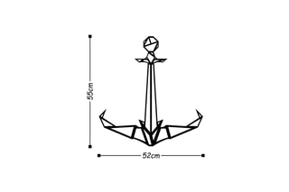 Décoration murale Anchor 2 - 52 x 55 cm - Noir