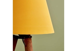 Lampe de table - Jaune et naturel - 40 W