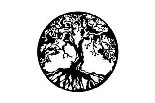 Décoration murale Tree - 60 x 60 cm - Noir
