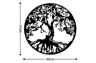 Décoration murale Tree - 60 x 60 cm - Noir