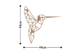 Décoration murale Bird - 44 x 44 cm - Marron
