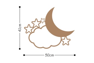 Décoration murale Night 2 - 50 x 41 cm– Marron
