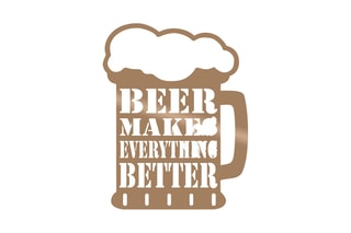 Décoration murale Beer - 35 x 45 cm - Cuivré
