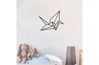 Décoration murale Origami - 41 x 33 cm - Noir