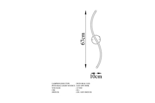 Applique murale LED Yilan - Doré - 16 W