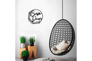 Décoration murale Carpe Diem - 48 x 48 cm - Noir