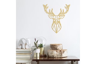 Tête de cerf - 60 x 65 cm - Doré